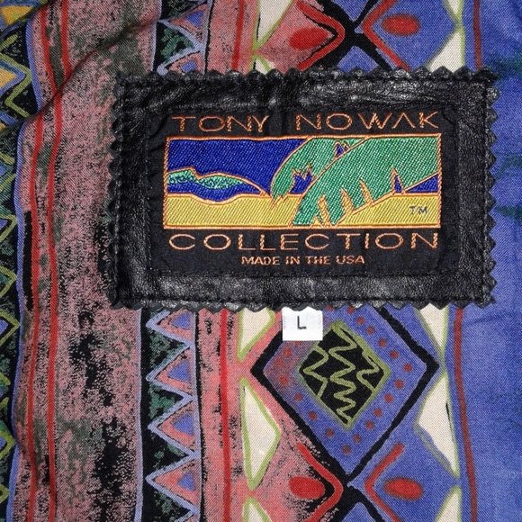 RARE Tony Nowak Embroidered bomber crop Jacket World Gym Gorilla 90's Sz L - Picture 7 of 8